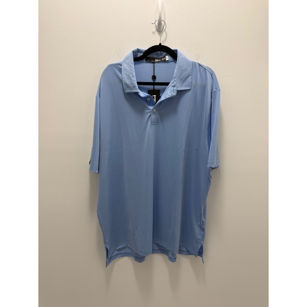 RLX Ralph Lauren Mens Blue Performance Golf Polo Shirt XXL NEW